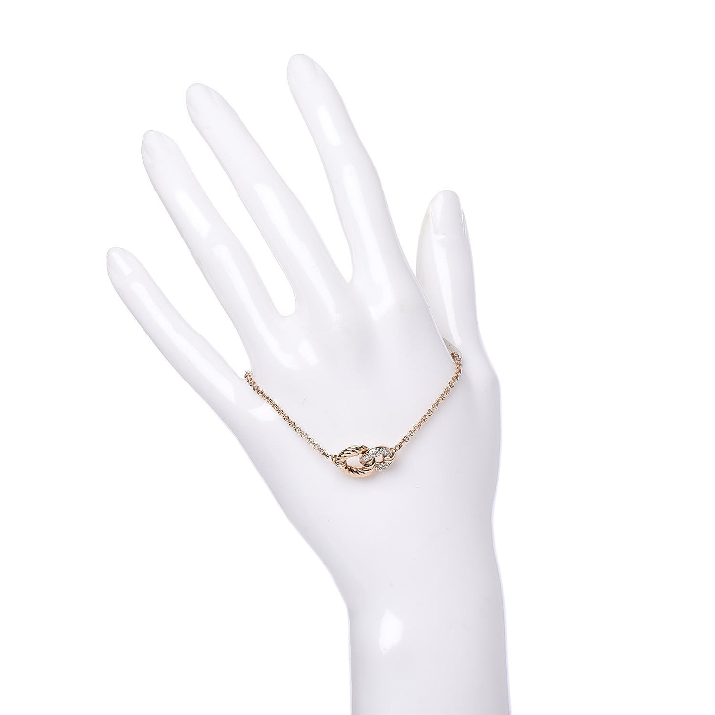 18K Rose Gold Diamond Belmont Single Station Bracelet