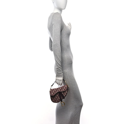 Christian Dior Oblique Mini Saddle Bag Burgundy 2 of 11