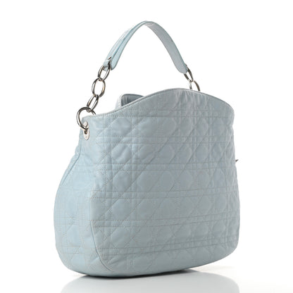 Christian Dior Lambskin Cannage Dior Soft Hobo Light Blue 3 of 15