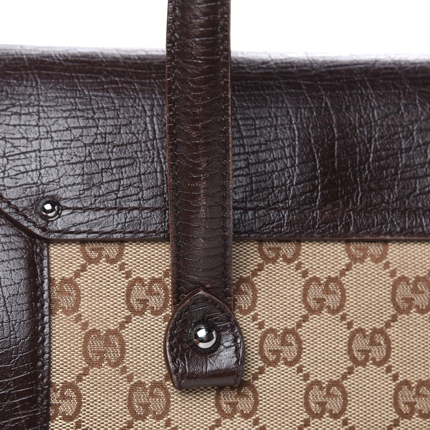 Gucci Monogram Bamboo Bullet Bag Dark Brown 10 of 15