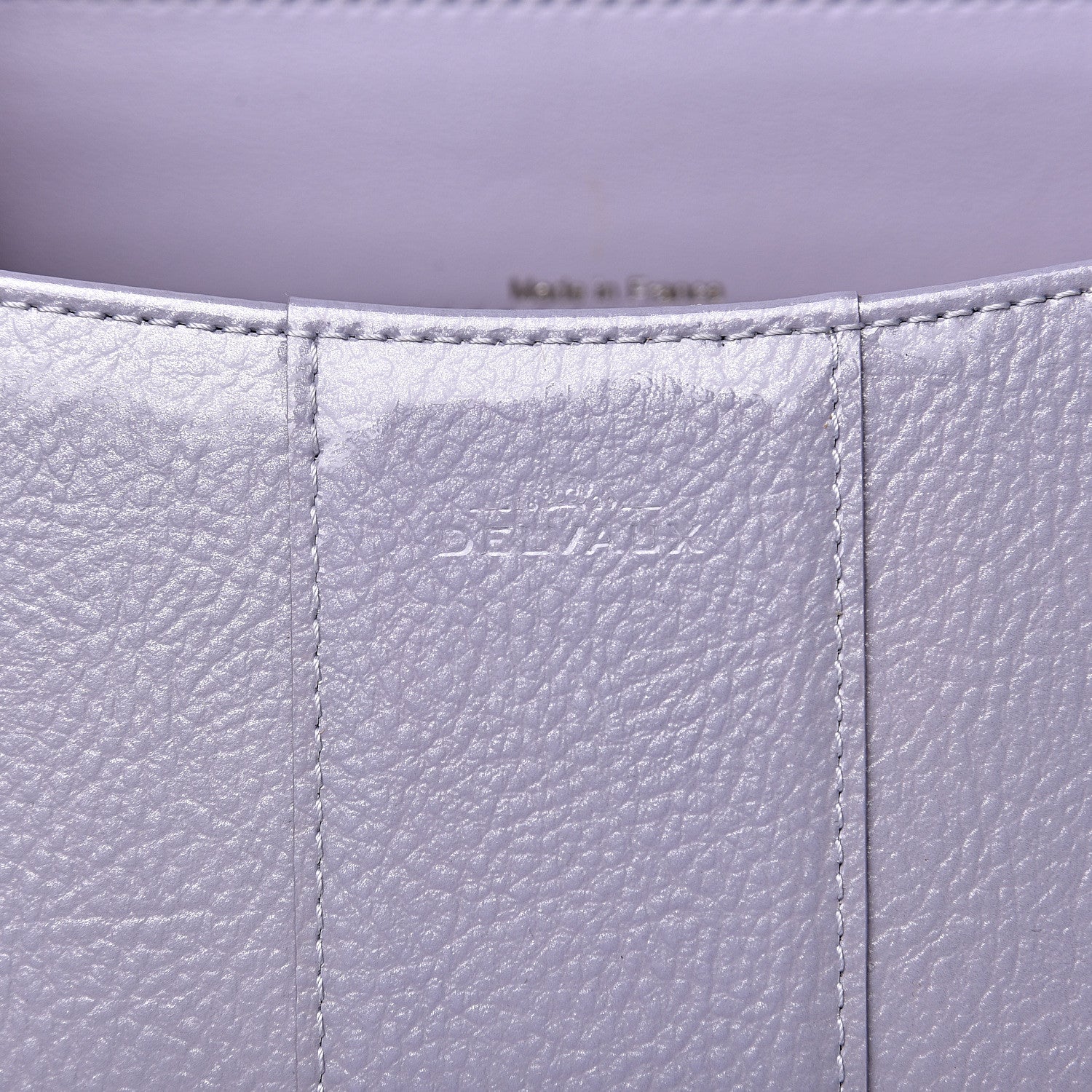 Delvaux Patent Grained Calfskin Mini Brillant Satchel Light Purple 6 of 11