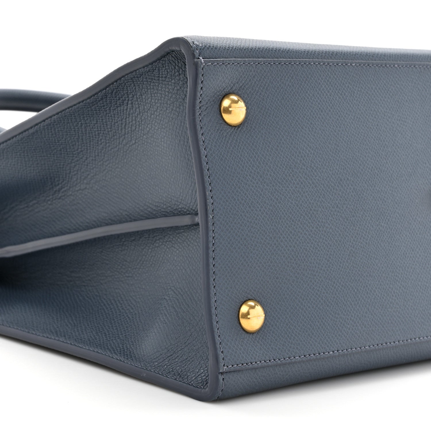 Christian Dior Grained Calfskin Large St. Honore Tote Blue 11 of 15