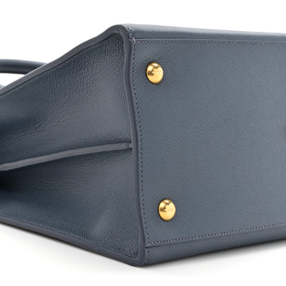 Christian Dior Grained Calfskin Large St. Honore Tote Blue 11 of 15