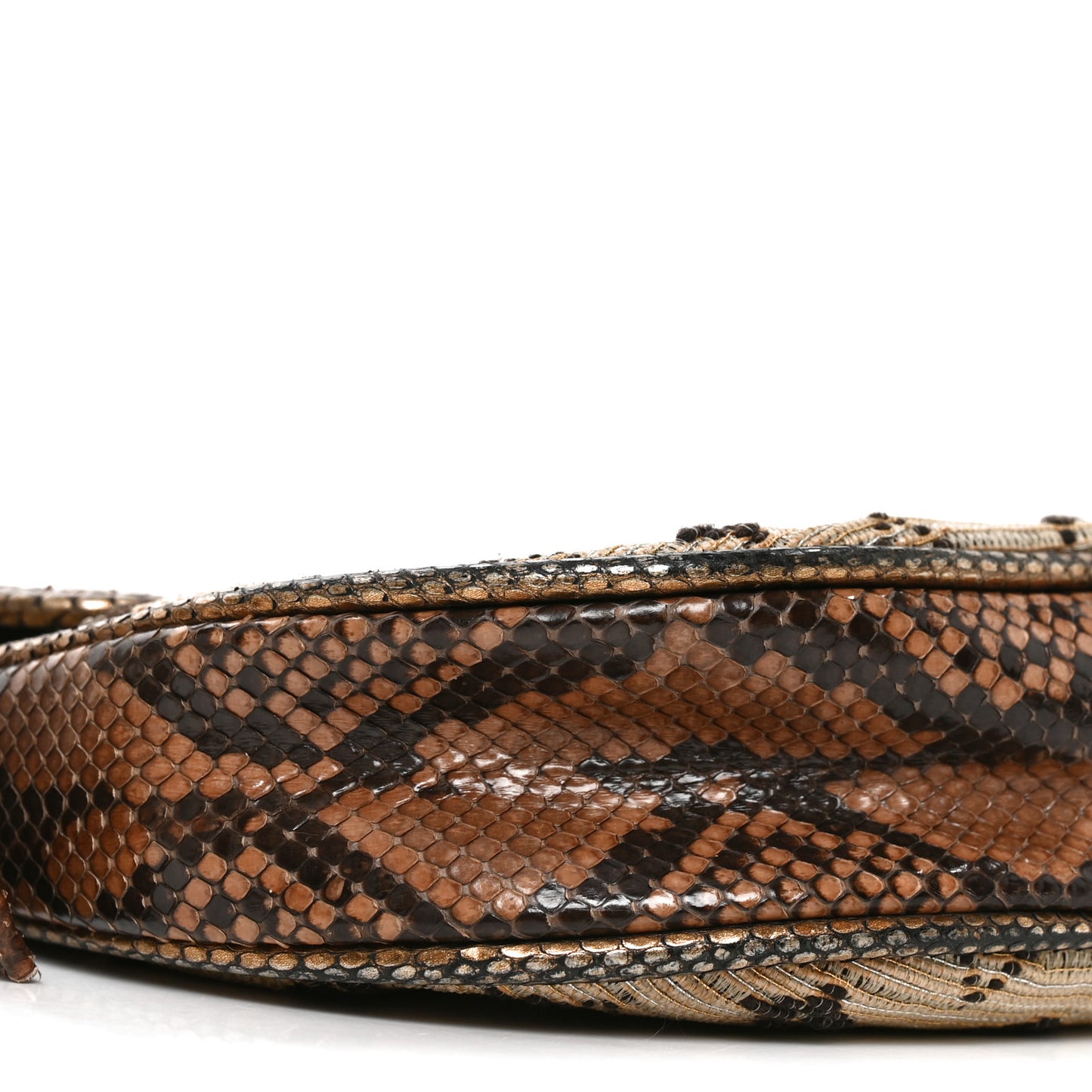 Snakeskin Suede Monogram Empire Ponant Marron