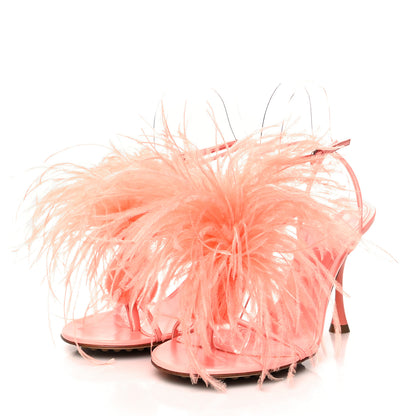 Bottega Veneta Lambskin Feather Dot Sandals 37.5 Flamingo 3 of 7