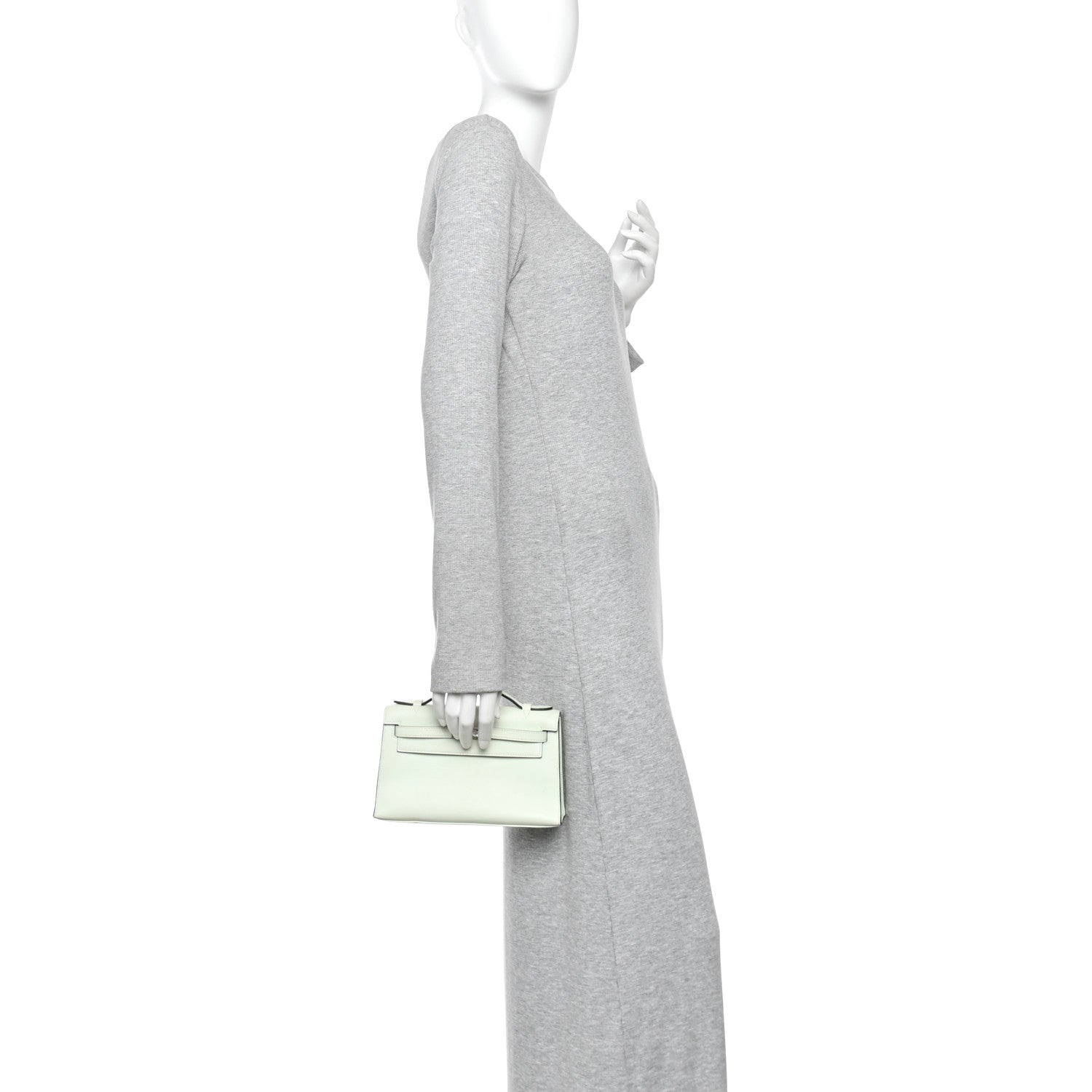 Hermes Swift Kelly Pochette Clutch  Vert Fizz 2 of 15