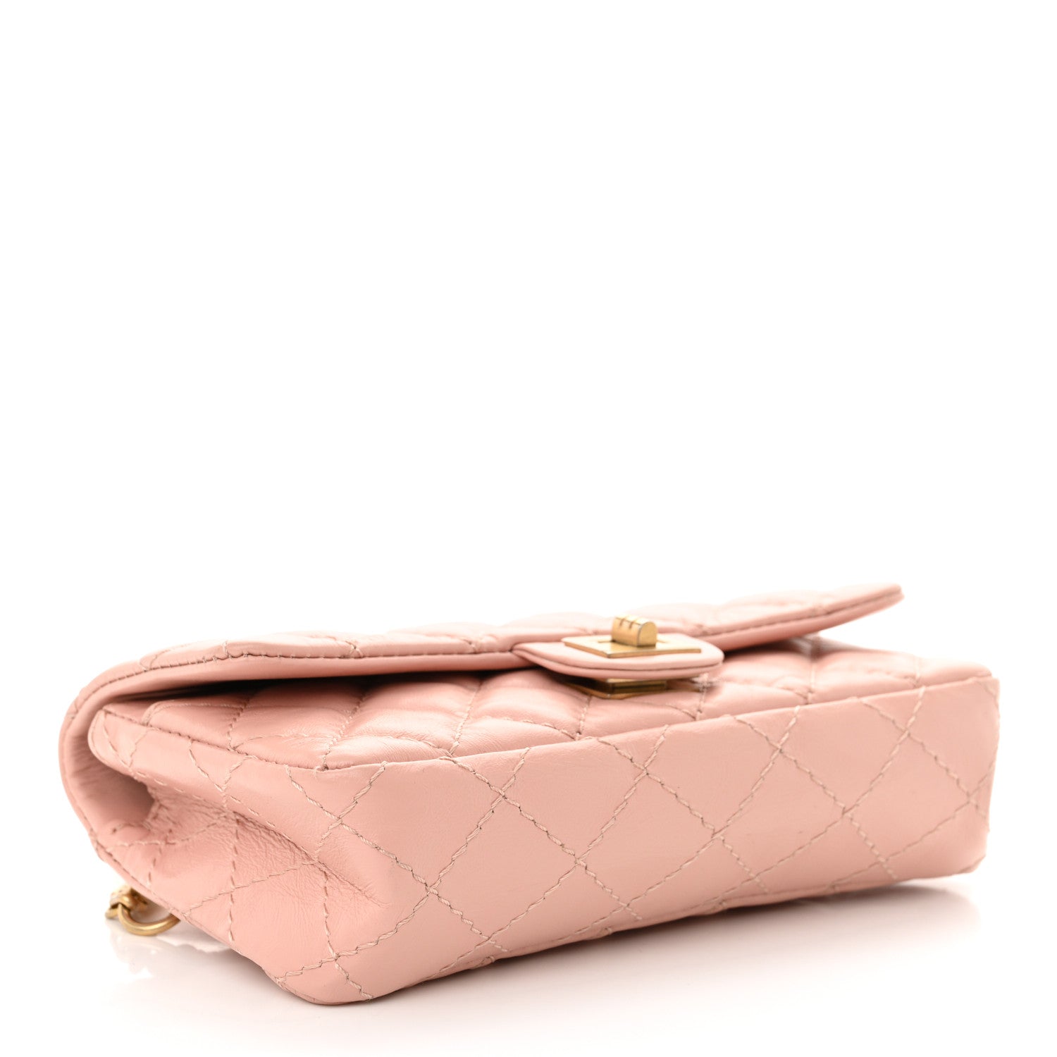 Chanel Aged Calfskin Quilted 2.55 Reissue Flap Belt Bag Pink 4 of 11