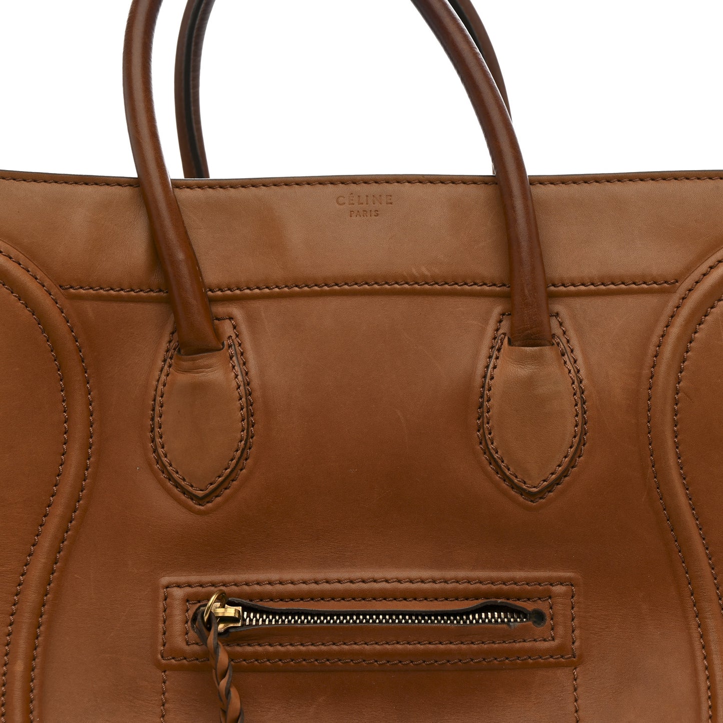 Natural Calfskin Medium Phantom Luggage Tan