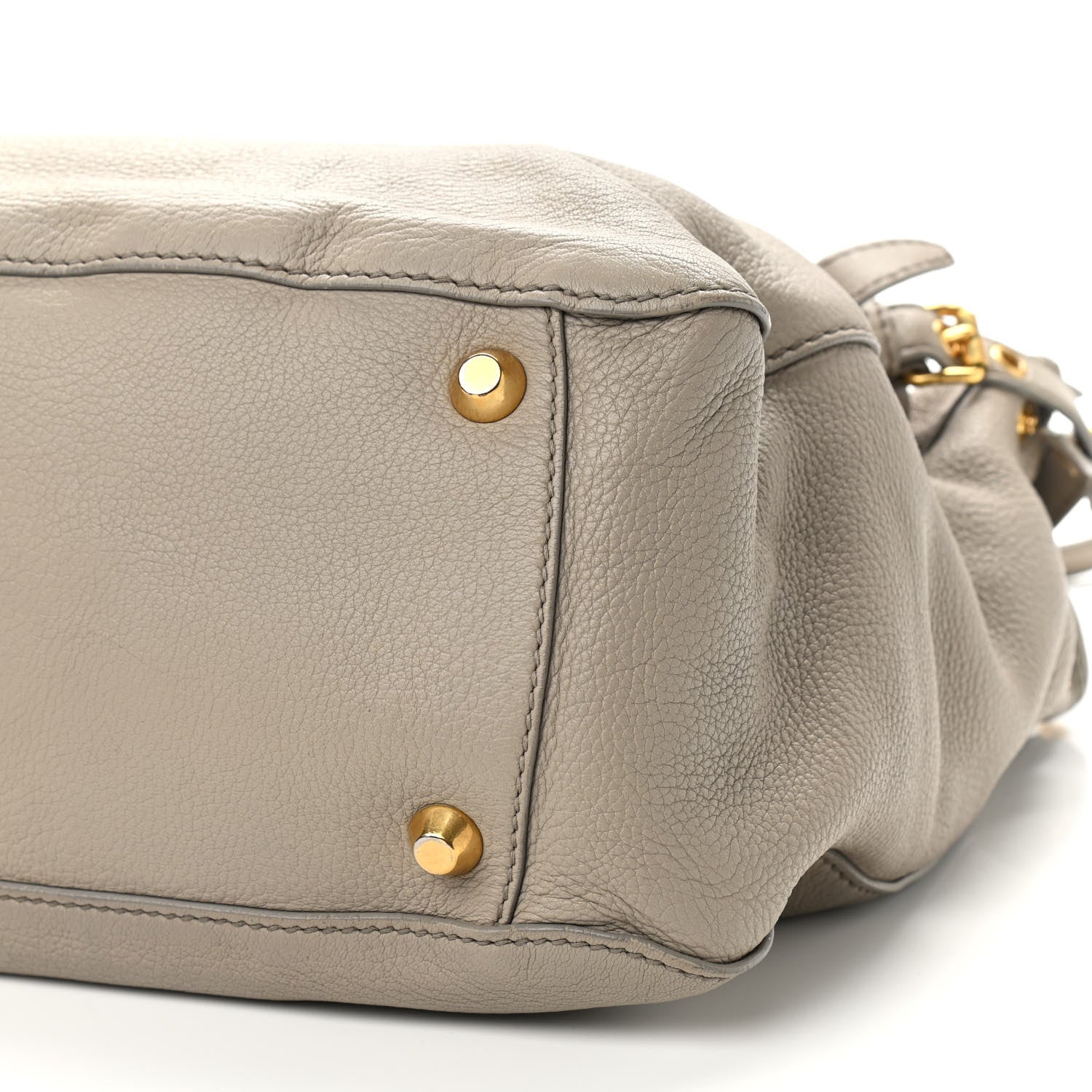 Miu Miu Vitello Daino Top Handle Tote Beige 6 of 11