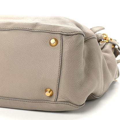 Miu Miu Vitello Daino Top Handle Tote Beige 6 of 11