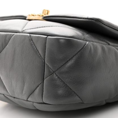 Chanel Lambskin Quilted Medium Chanel 19 Flap Dark Grey 10 of 10