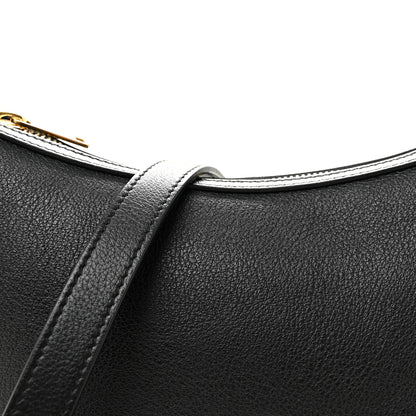 Celine Supple Calfskin Cuir Triomphe Small Heloise Shoulder Bag Black 9 of 11