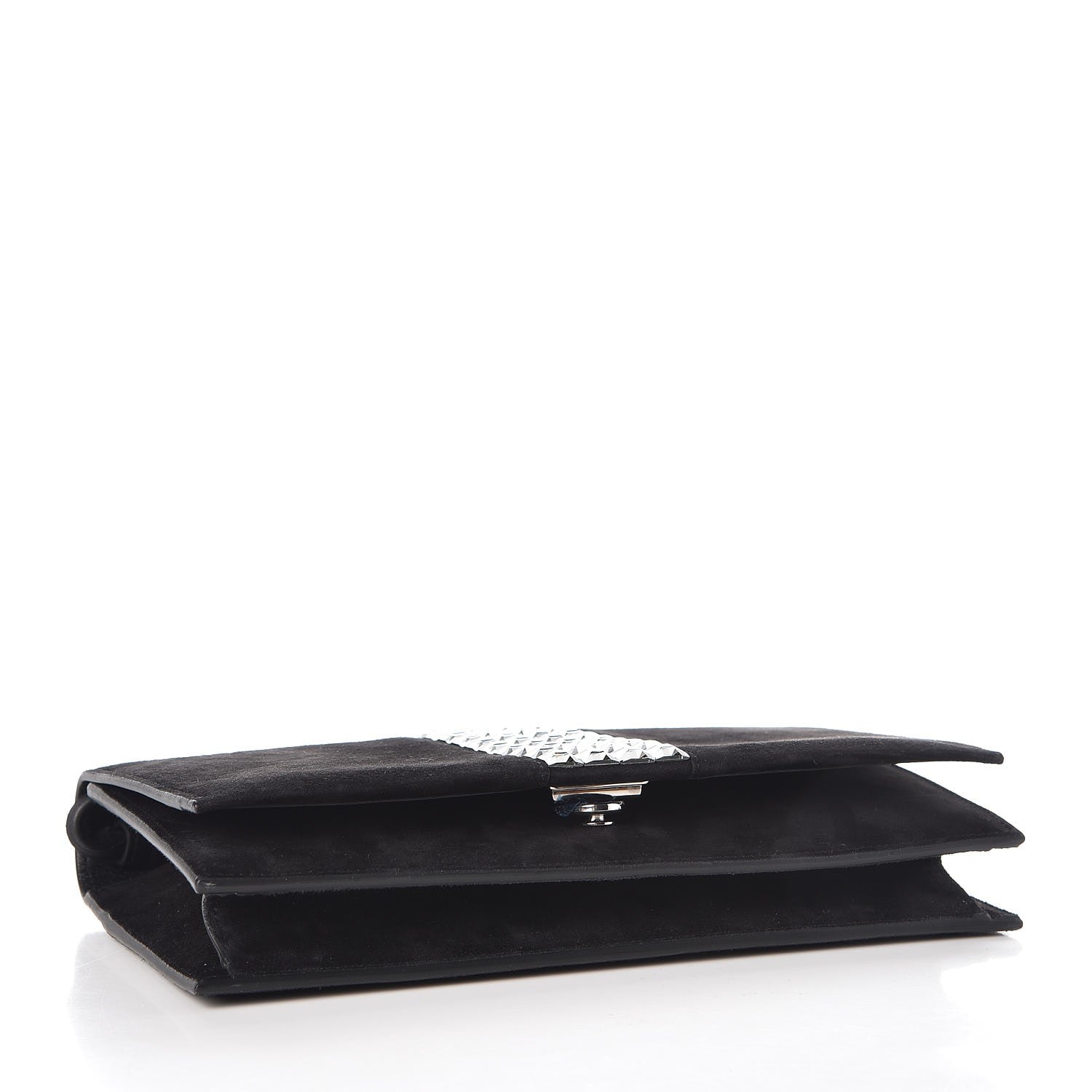 Gucci Suede Crystal Broadway Clutch Black 4 of 7