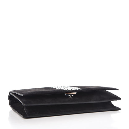 Gucci Suede Crystal Broadway Clutch Black 4 of 7
