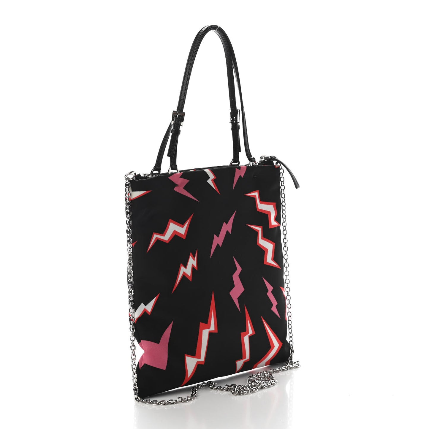X UNIVERSAL STUDIOS Tessuto Nylon Thunder Frankenstein Chain Shopping Tote Lacca