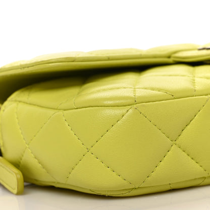 Chanel Lambskin Quilted Flap Phone Holder With Chain Yellow 9 of 10