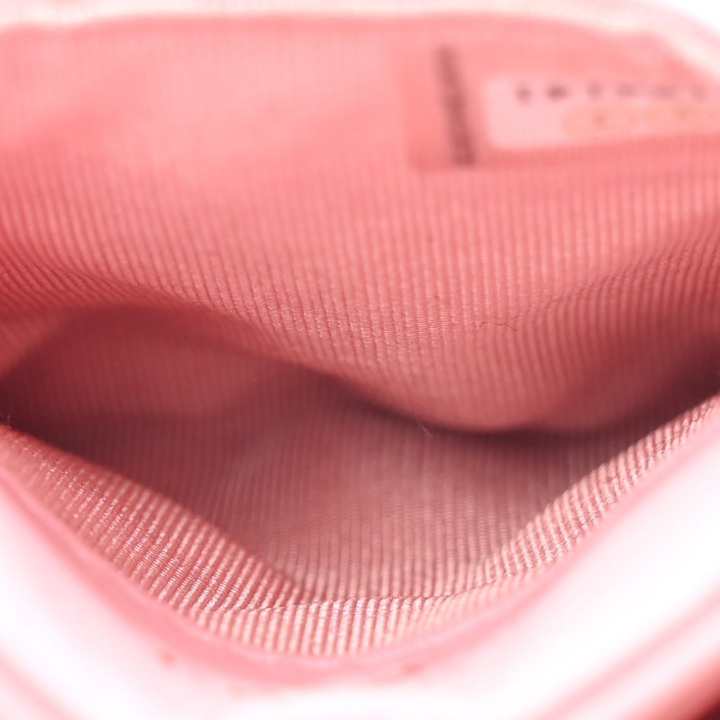 Lambskin Quilted Chanel Card Holder On Chain Pink