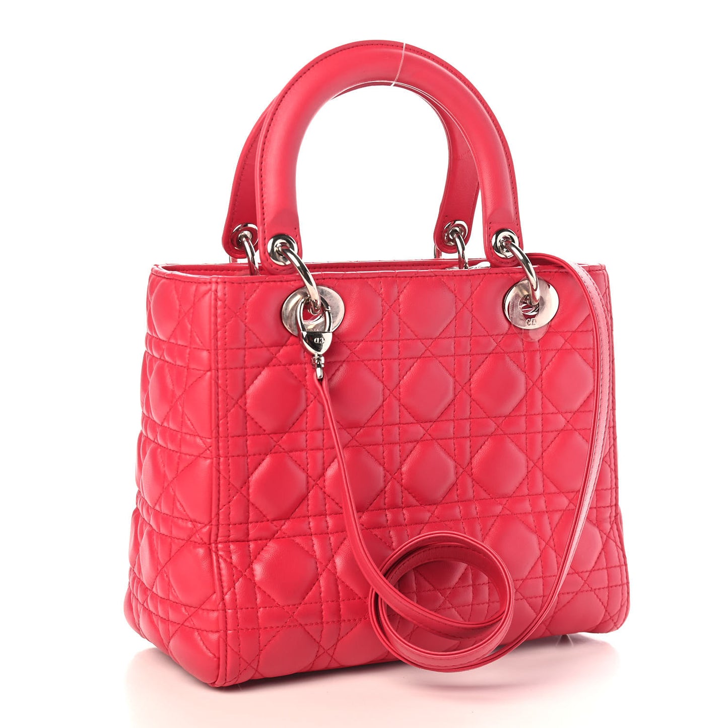 Lambskin Cannage Medium Lady Dior Pink