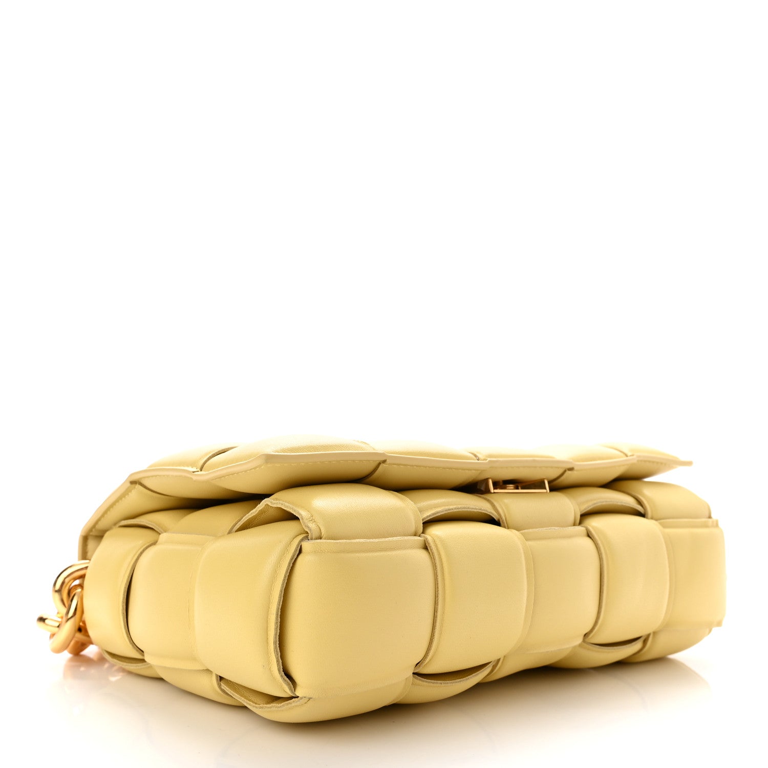 Bottega Veneta Lambskin Maxi Intreccio Padded Chain Cassette Crossbody Bag Butter 4 of 9