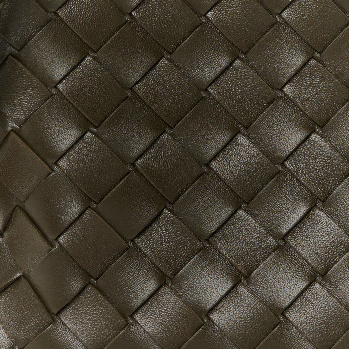 Nappa Intrecciato Small Andiamo Shoulder Bag Kaki