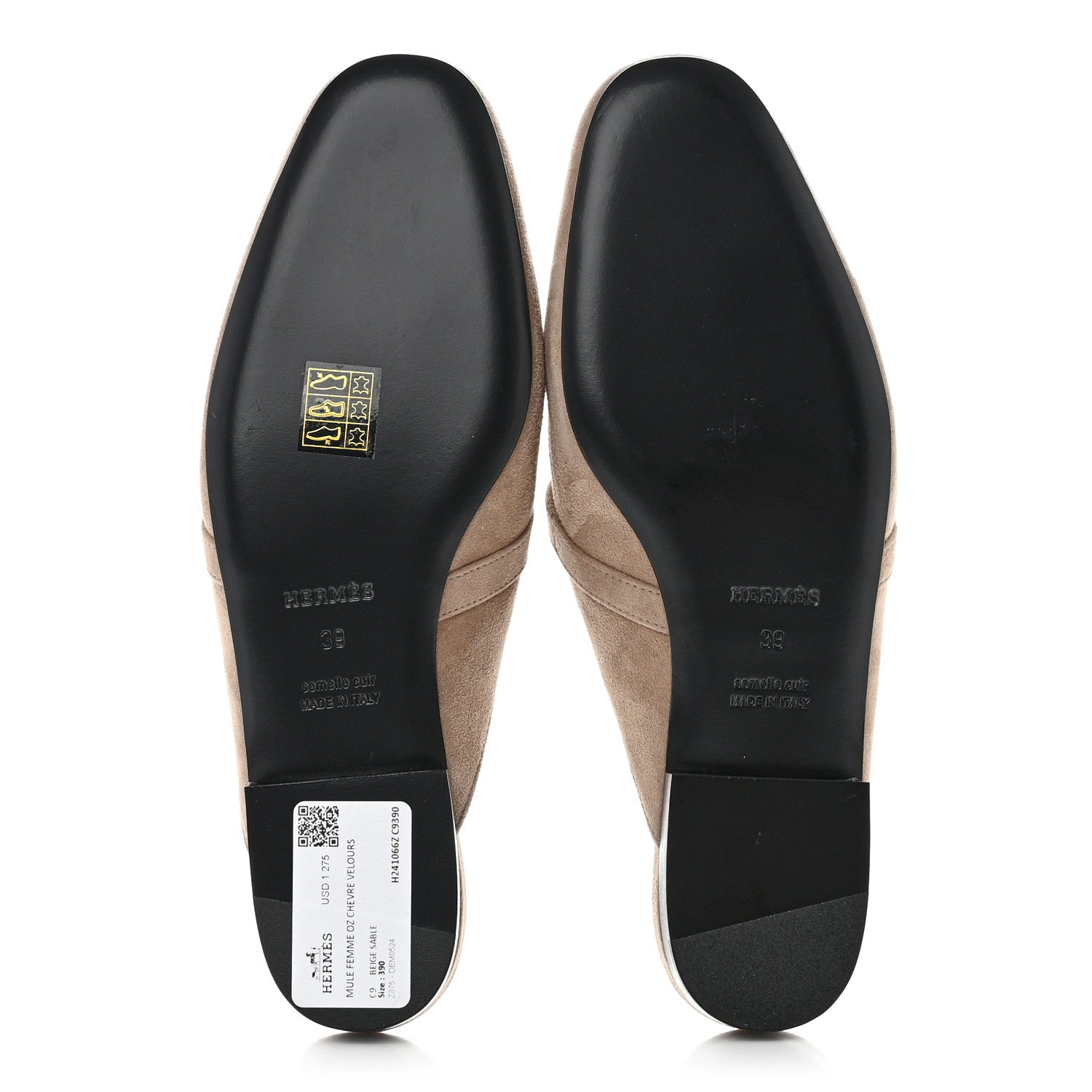 Hermes Suede Goatskin Oz Mules 39 Beige Sable 5 of 9