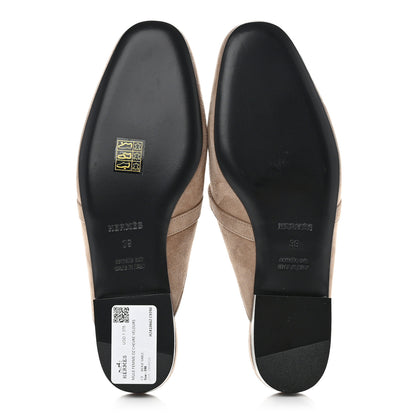 Hermes Suede Goatskin Oz Mules 39 Beige Sable 5 of 9