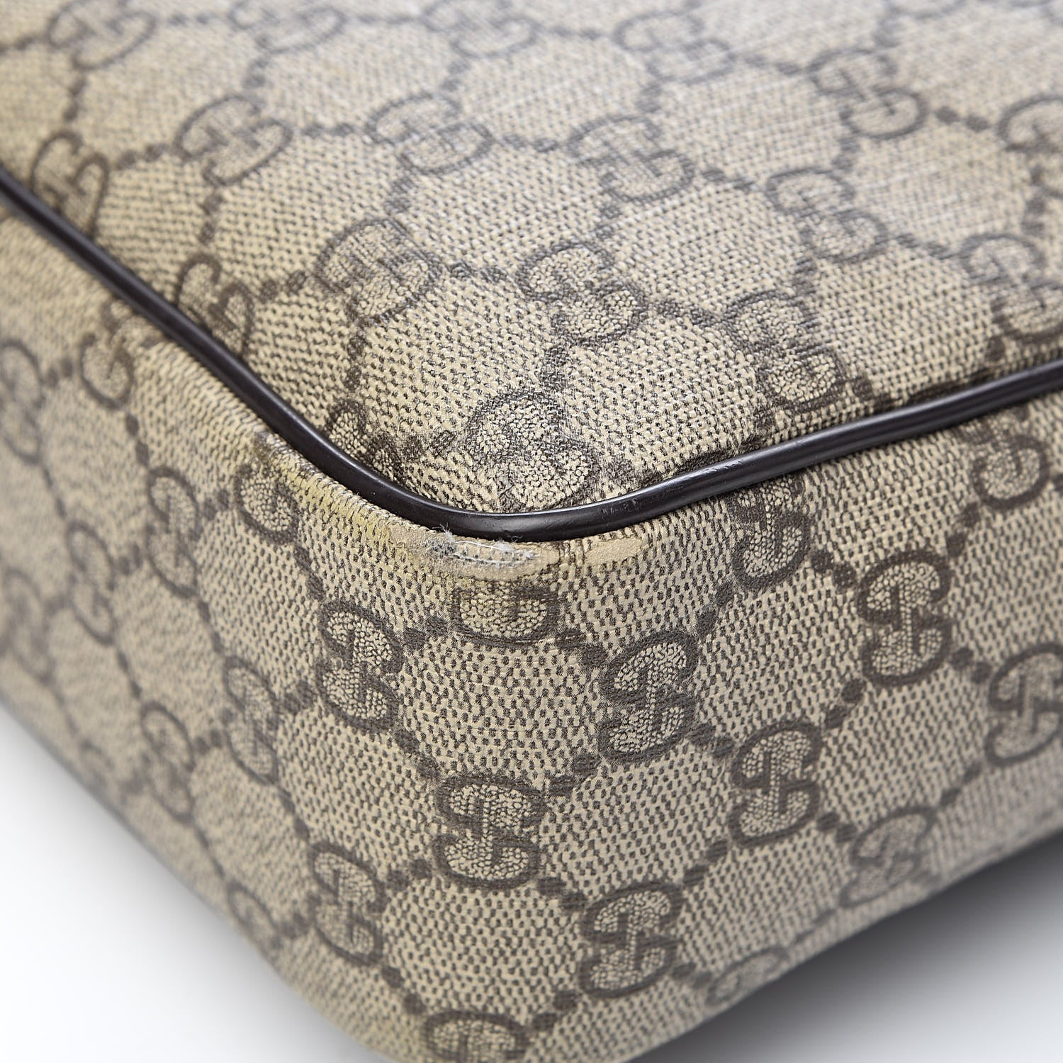 Gucci GG Plus Monogram Selleria Calfskin Medium Messenger Bag Beige Ebony Cocoa Dark Chocolate 18 of 20