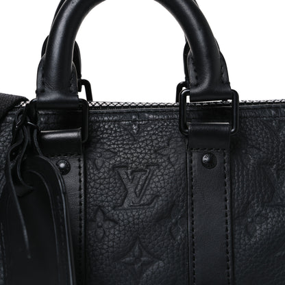 Louis Vuitton Monogram Taurillon Keepall Bandouliere 25 Black 7 of 10