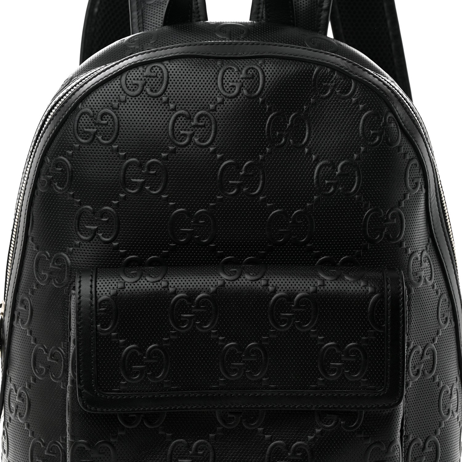 Gucci Calfskin GG Tennis Embossed Backpack Black 8 of 10