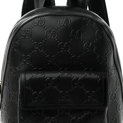 Gucci Calfskin GG Tennis Embossed Backpack Black 8 of 10