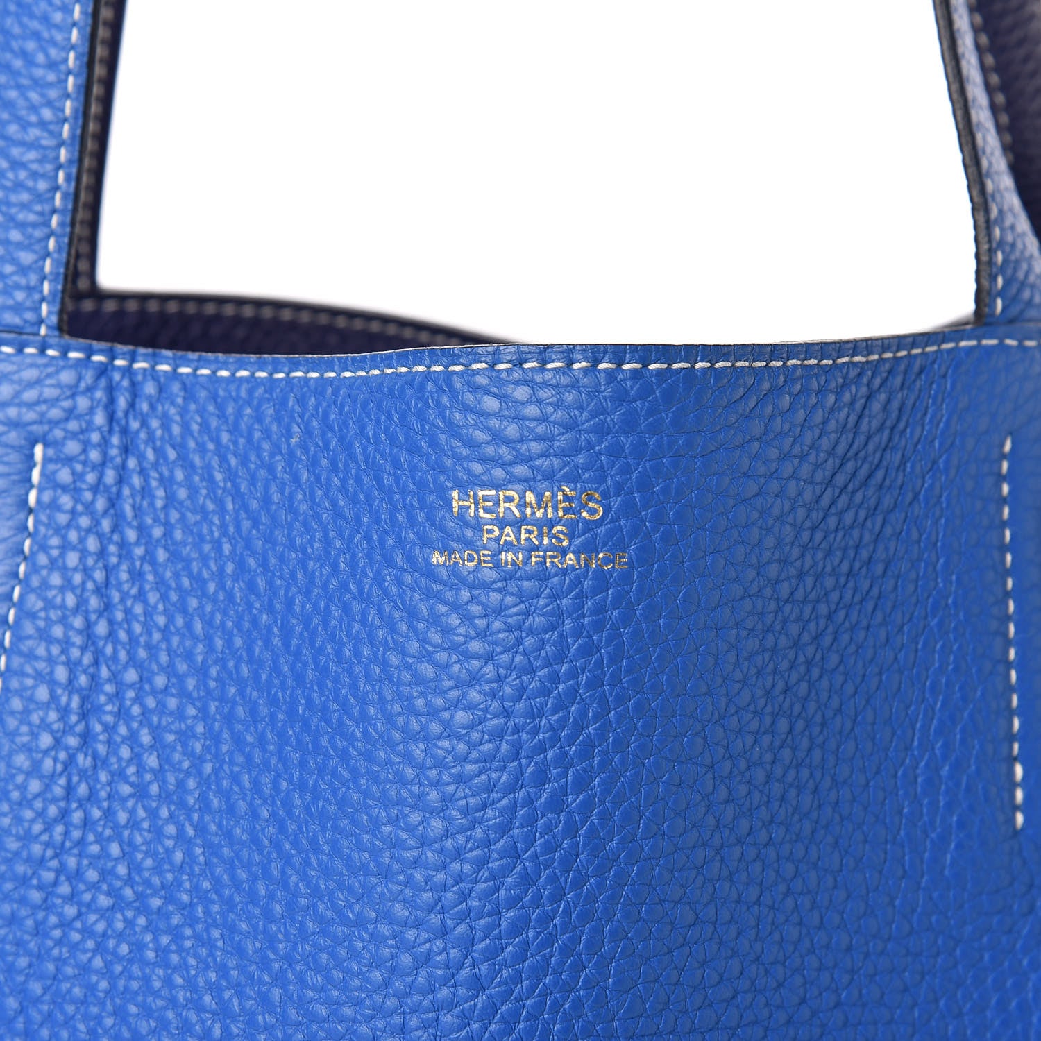 Hermes Taurillon Clemence Double Sens 45 Reversible Tote Bleu Encre Zellige 10 of 29