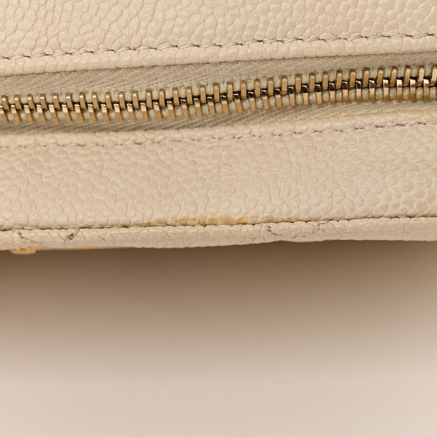 Caviar Quilted Flap Waist Bag White