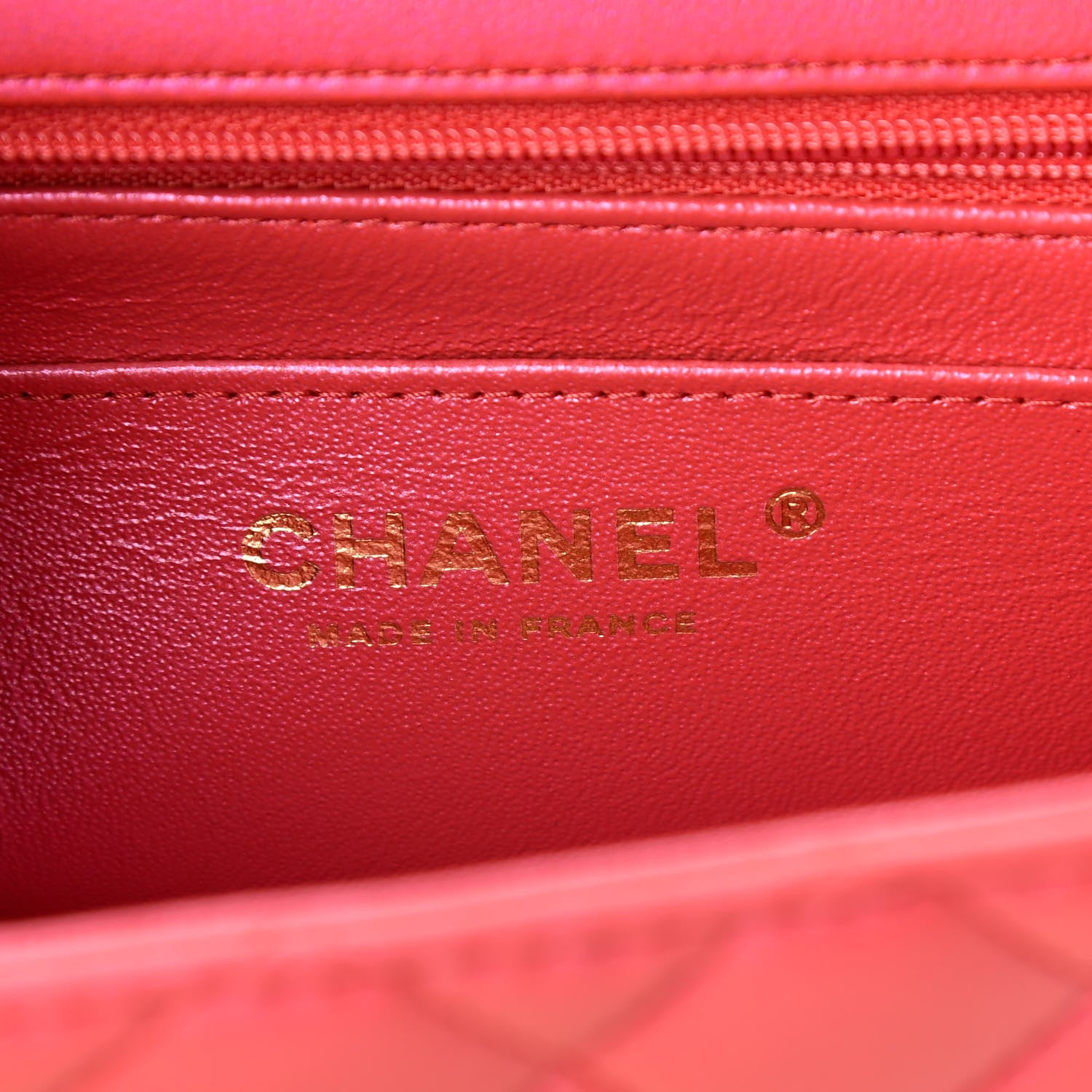Chanel Iridescent Lambskin Quilted Mini Top Handle Rectangular Flap Red 6 of 10