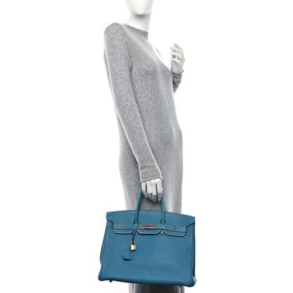 Hermes Togo Birkin 35 Blue Jean 2 of 15