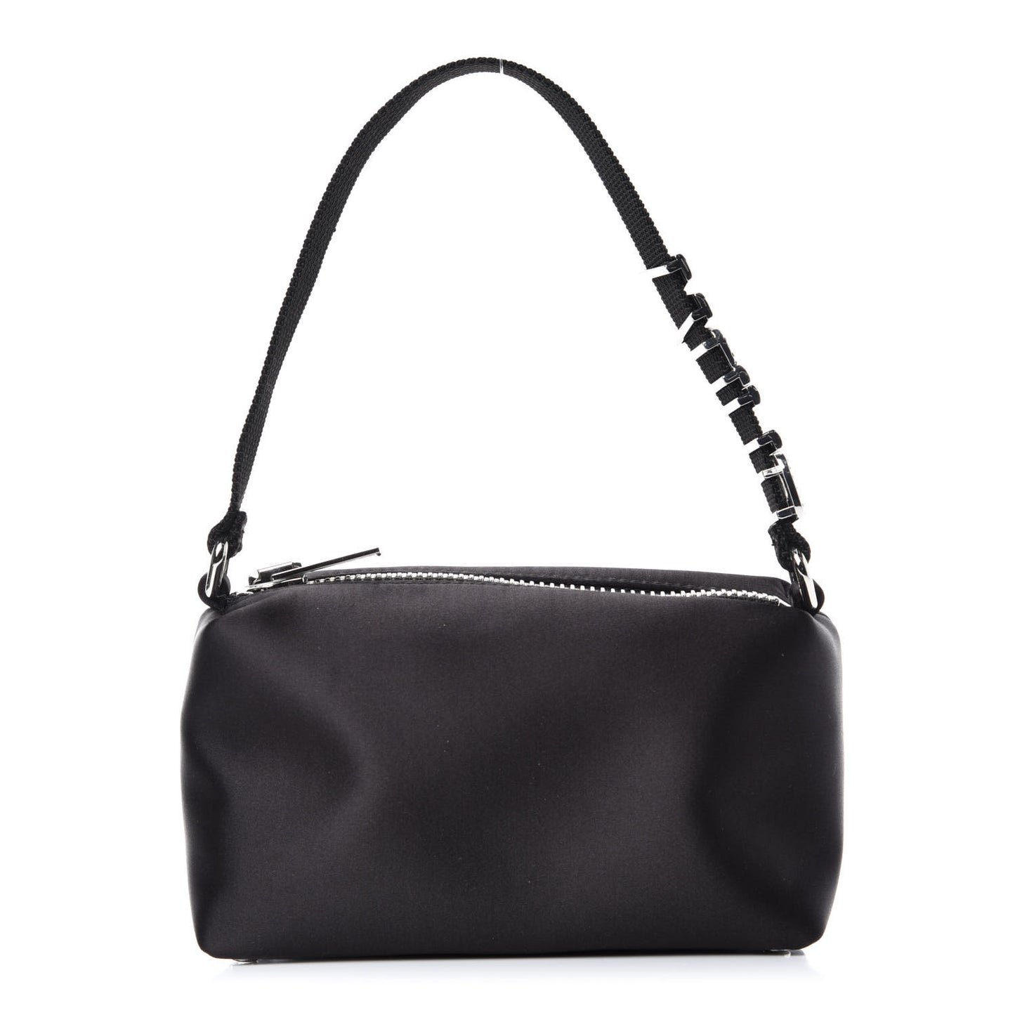 Satin Crystal Heiress Pouch Black