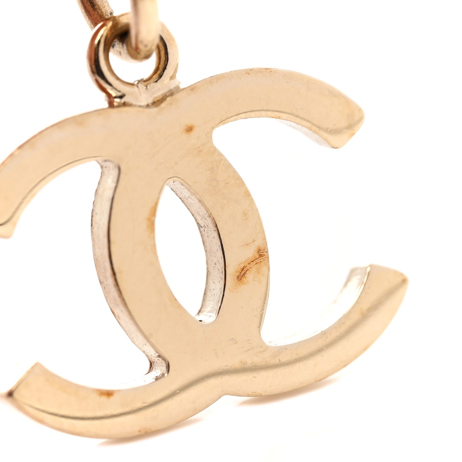 Chanel Crystal Chain CC Necklace Gold Silver 6 of 6