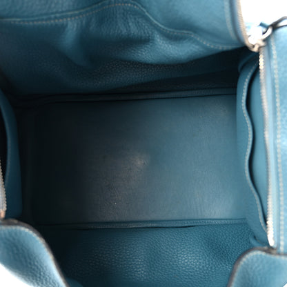Hermes Taurillon Clemence Lindy 34 Bleu Jean 5 of 10