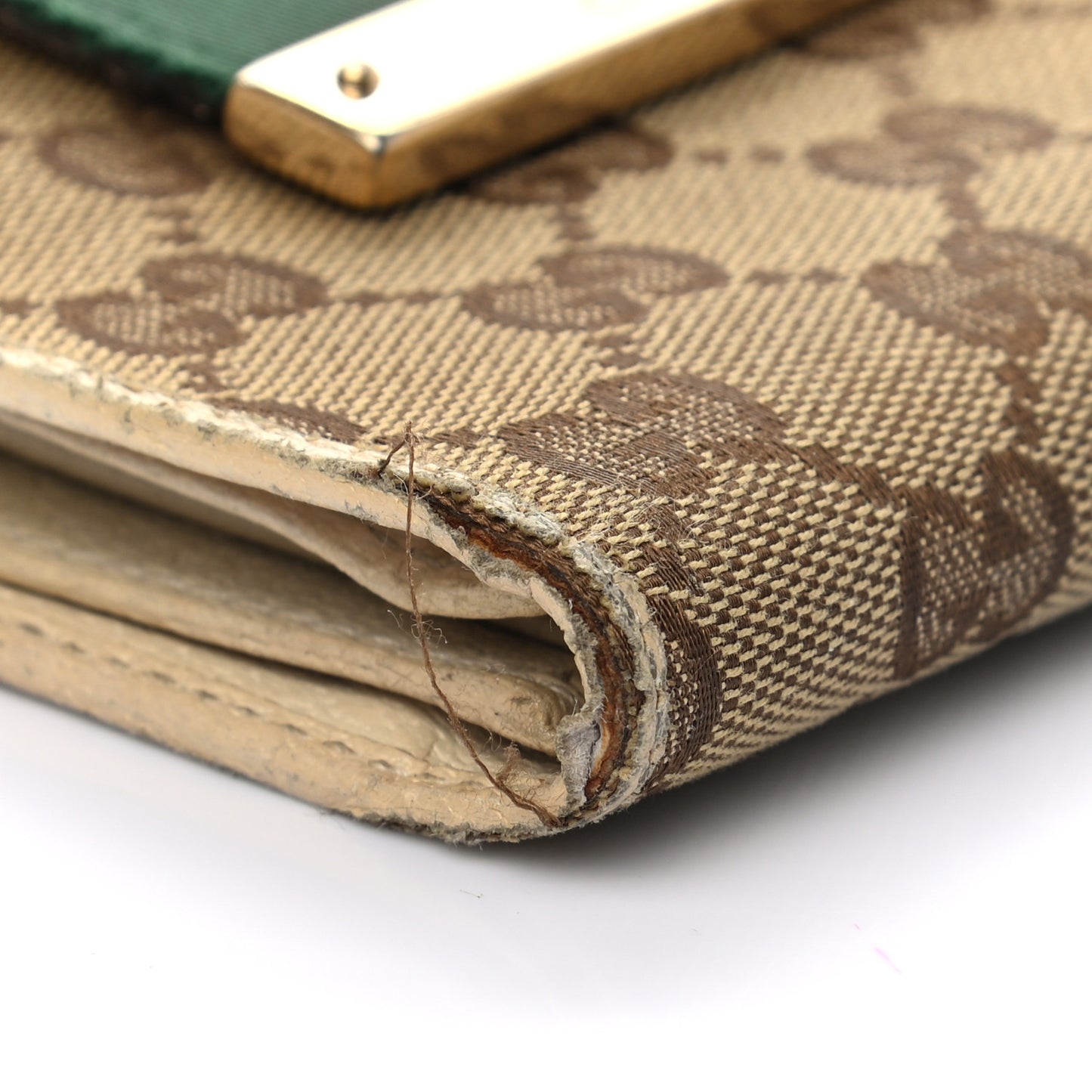 Monogram Web Ladies Web French Wallet Off White