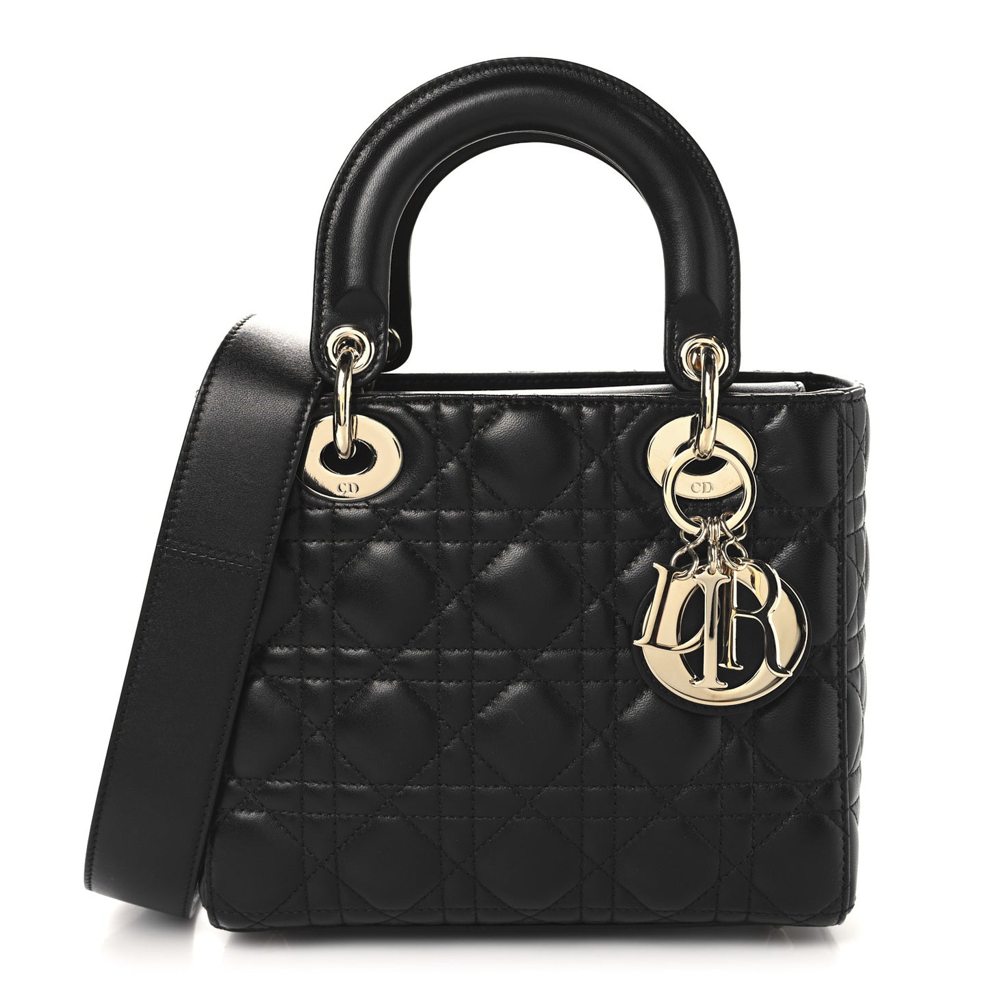 Lambskin Cannage Small My ABCDior Lady Dior Black