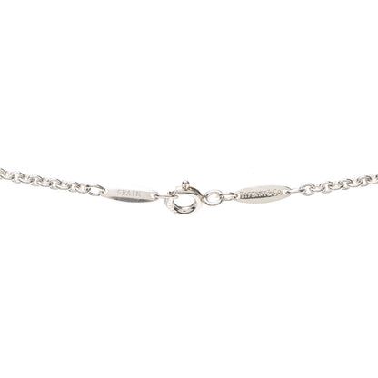 Tiffany Sterling Silver Pearl 7.5-8mm Elsa Peretti Open Heart Lariat Necklace 4 of 5