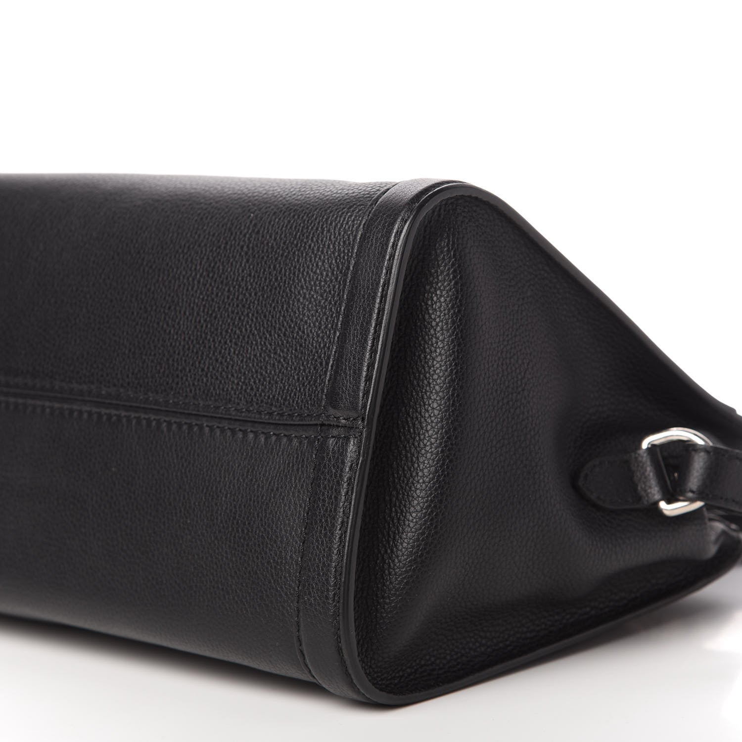 Alexander McQueen Pebbled Calfskin Snakeskin Small Skull Padlock Zip Around Tote Black 7 of 10