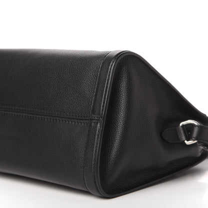 Alexander McQueen Pebbled Calfskin Snakeskin Small Skull Padlock Zip Around Tote Black 7 of 10