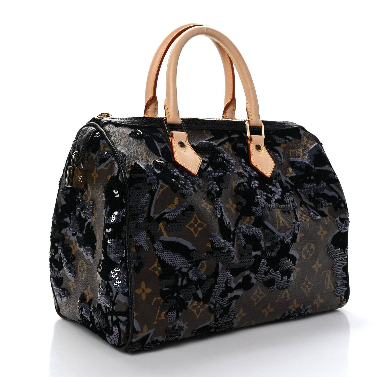 Louis Vuitton Monogram Fleur De Jais Sequins Speedy 30 3 of 11