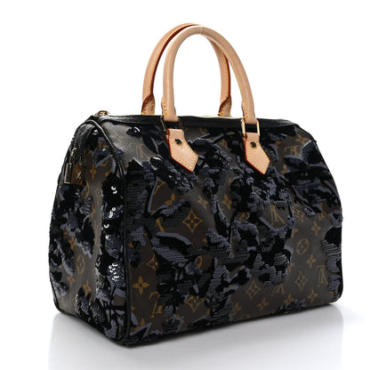 Louis Vuitton Monogram Fleur De Jais Sequins Speedy 30 3 of 11