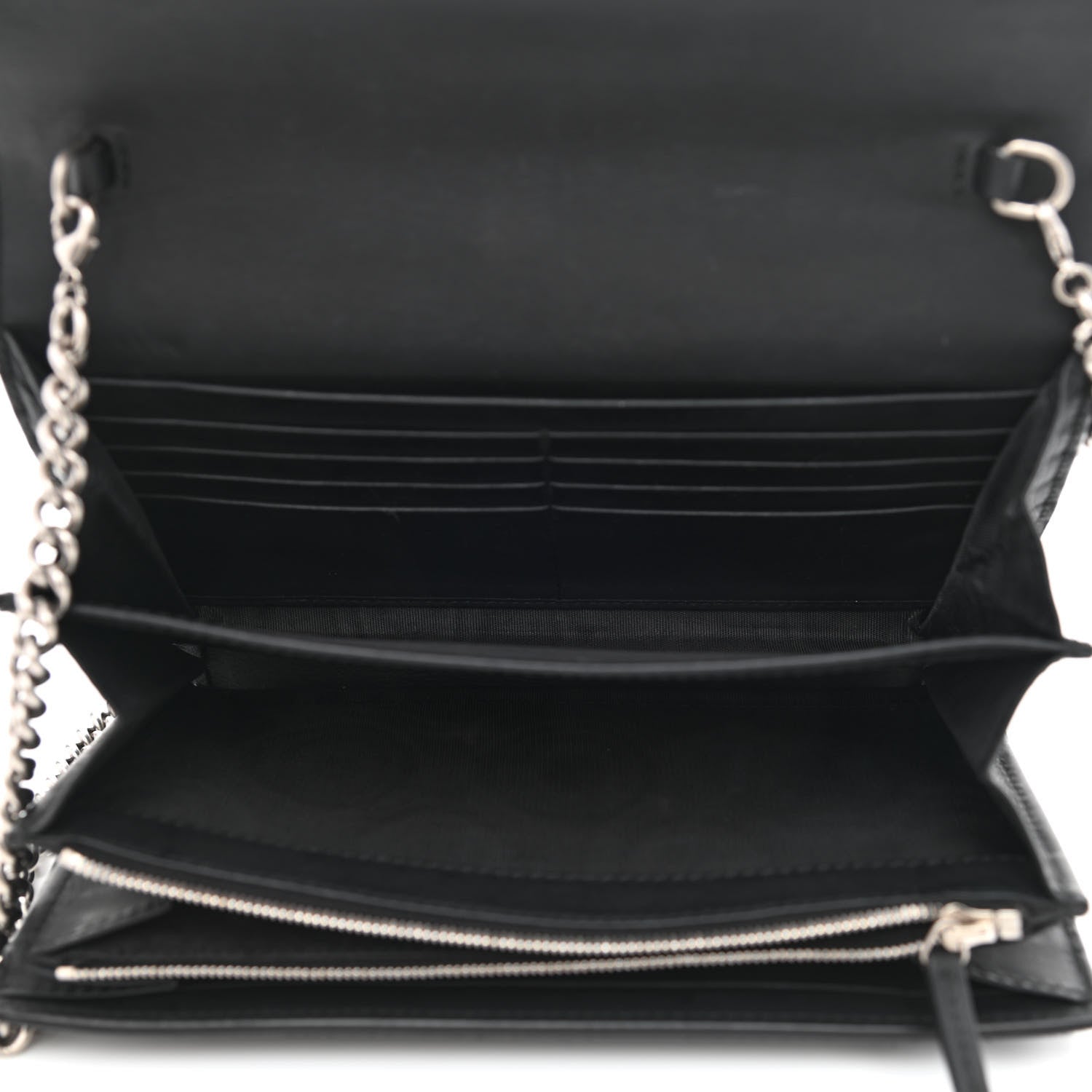 Gucci Suede Mini Dionysus Chain Wallet Black 5 of 10