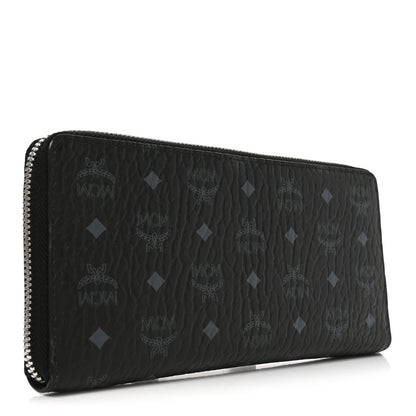 MCM Visetos Large Zip Around Wallet Black 3 of 7