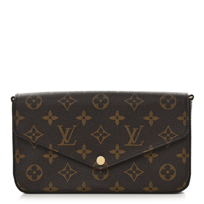 Louis Vuitton Monogram Pochette Felicie Chain Wallet Fuchsia 3 of 12