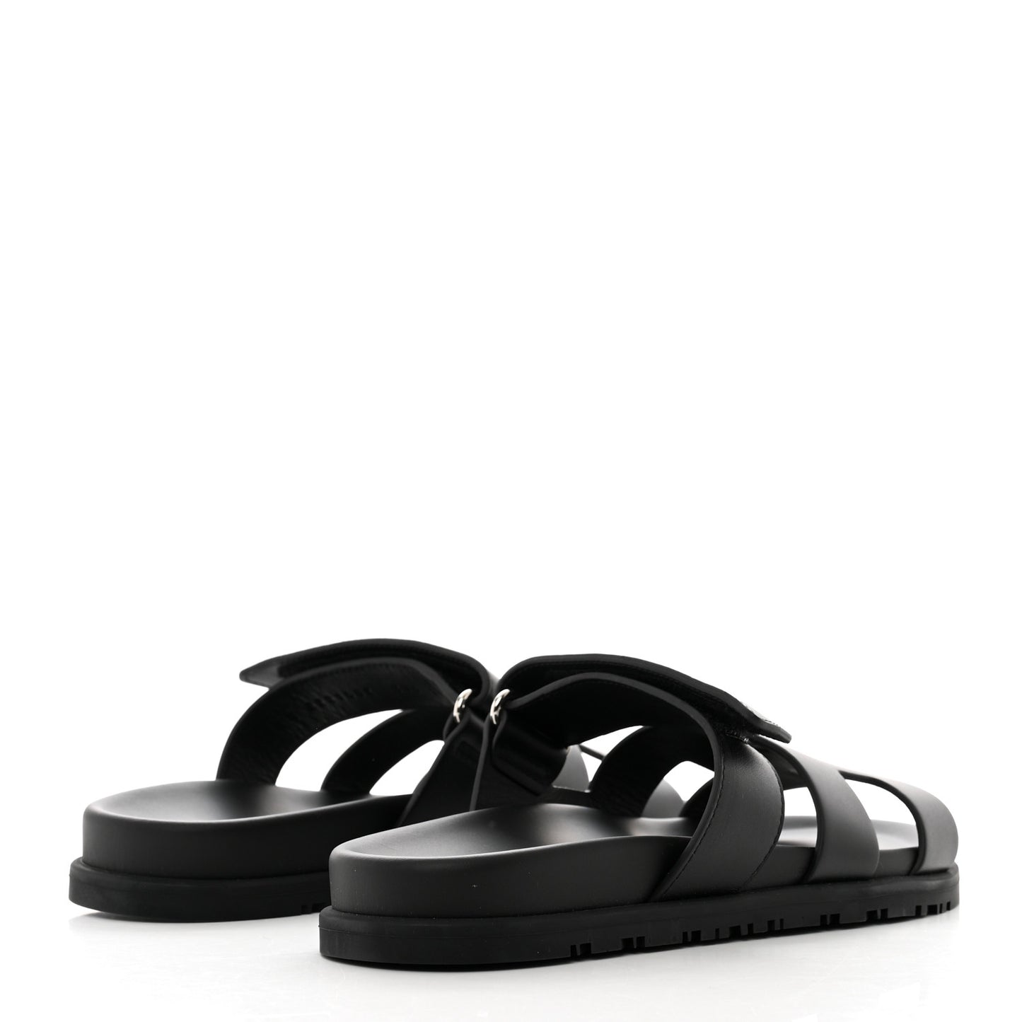 Calfskin Womens Chypre Sandals 37.5 Black