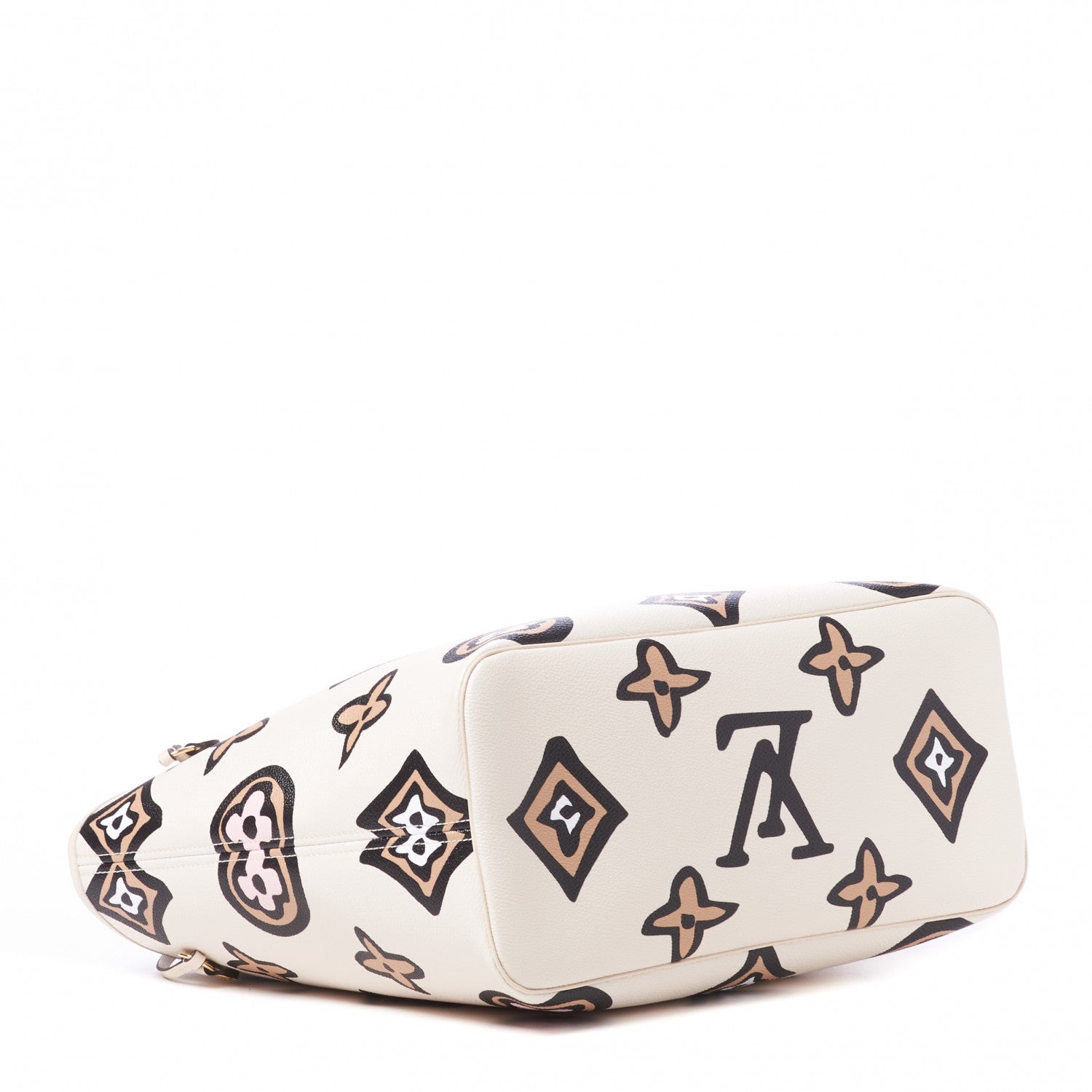Louis Vuitton Monogram Giant Wild At Heart Neverfull MM Creme 5 of 9