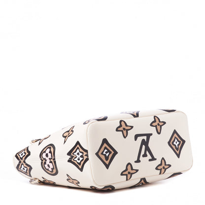 Louis Vuitton Monogram Giant Wild At Heart Neverfull MM Creme 5 of 9